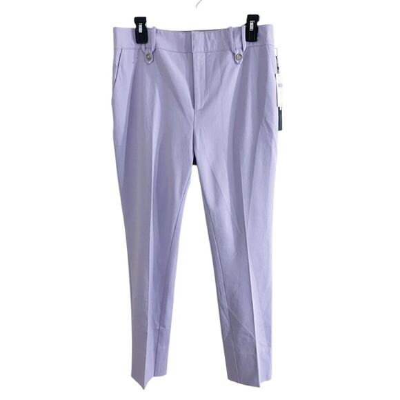 NWT Anthropologie Lavender The Essential Slim Dress Pants Women's Size 8 Ankle - Picture 1 of 7